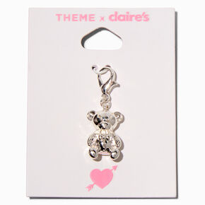 T H E M E x Claire&#39;s Silver-tone Teddy Bear Charm,