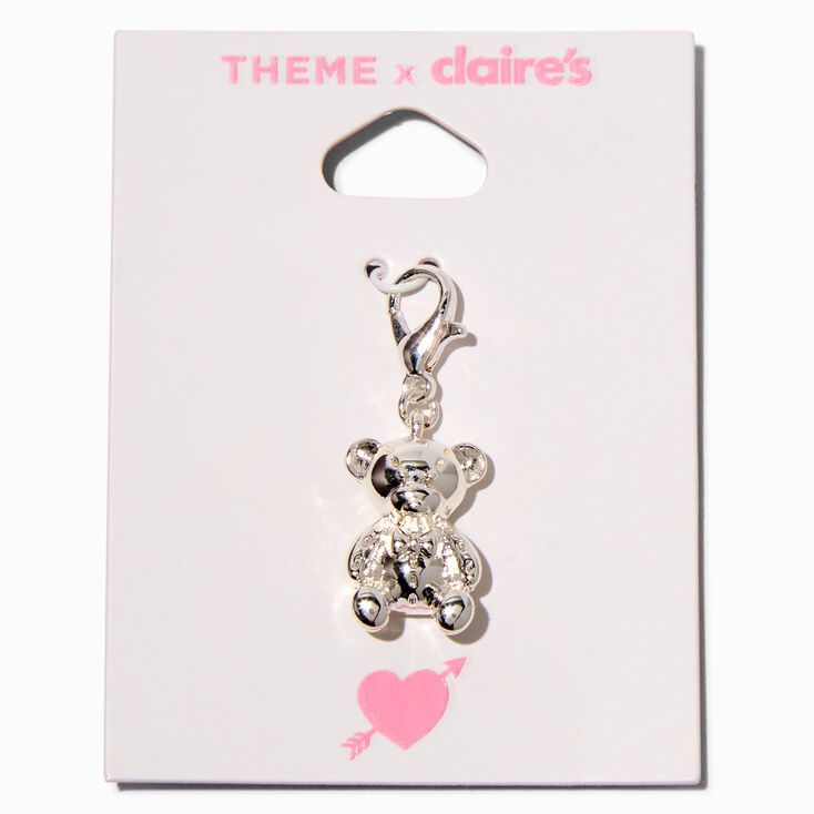 T H E M E x Claire&#39;s Silver-tone Teddy Bear Charm,
