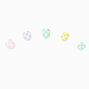 Claire&#39;s Club Rainbow Check Square Vegan Press On Faux Nail Set - 10 Pack,