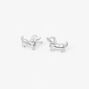 Sterling Silver Wiener Dog Stud Earrings,