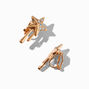 Clous d&#39;oreilles &agrave; clip &eacute;toile effet goutte strass couleur dor&eacute;e,