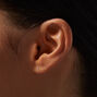 Gold Cubic Zirconia 4MM Bar Stack Stud Earrings,