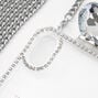 Silver Rhinestone Phone Case With Chain - Fits iPhone&reg; XR,