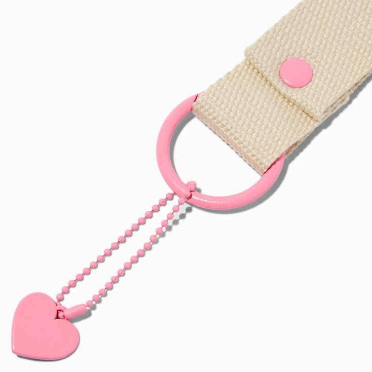 DIY Ivory Canvas Wristlet Keychain,