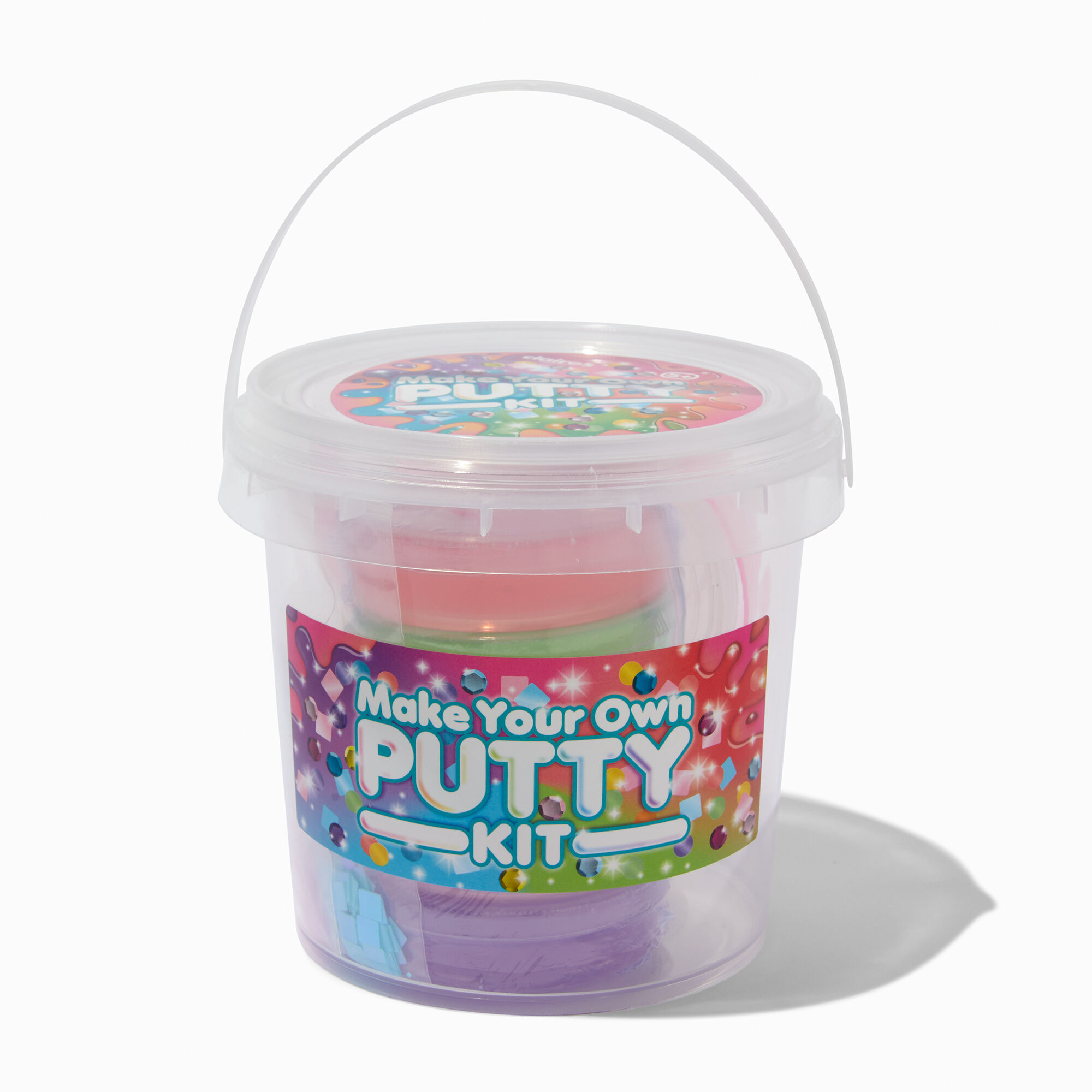 Barbie putty slime with glitter ring top