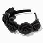 Black Velvet Roses Headband,