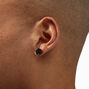 Black Carved Rose Stud Earrings,