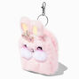 Pink Bunny Plush Mini Backpack Keychain,
