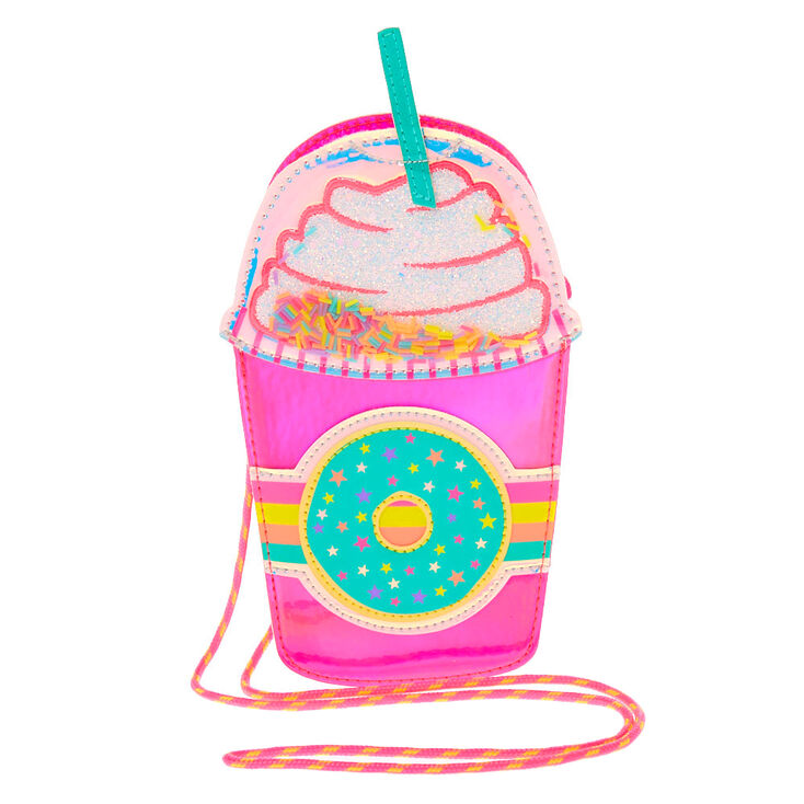 Claire's Sac à bandoulière donut vermicelles frappé - Rose