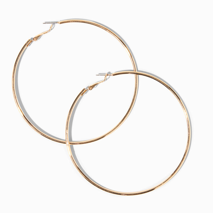 Gold-tone 80mm Hoop Earrings,