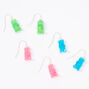 Silver 0.5&quot; Gummy Bear Drop Earrings - 3 Pack,