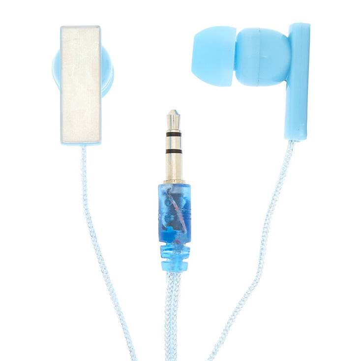 Claire's Écouteurs holographiques bleu glacé