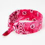 Tie Dye Paisley Bandana Headwrap - Dark Pink,