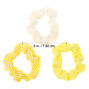 Claire&#39;s Club Small Striped Hair Scrunchies - Yellow, 3 Pack,