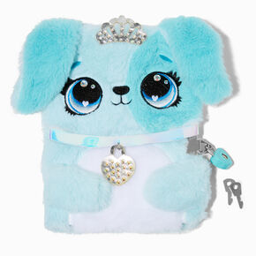 Mint Princess Puppy Plush Lock Diary,