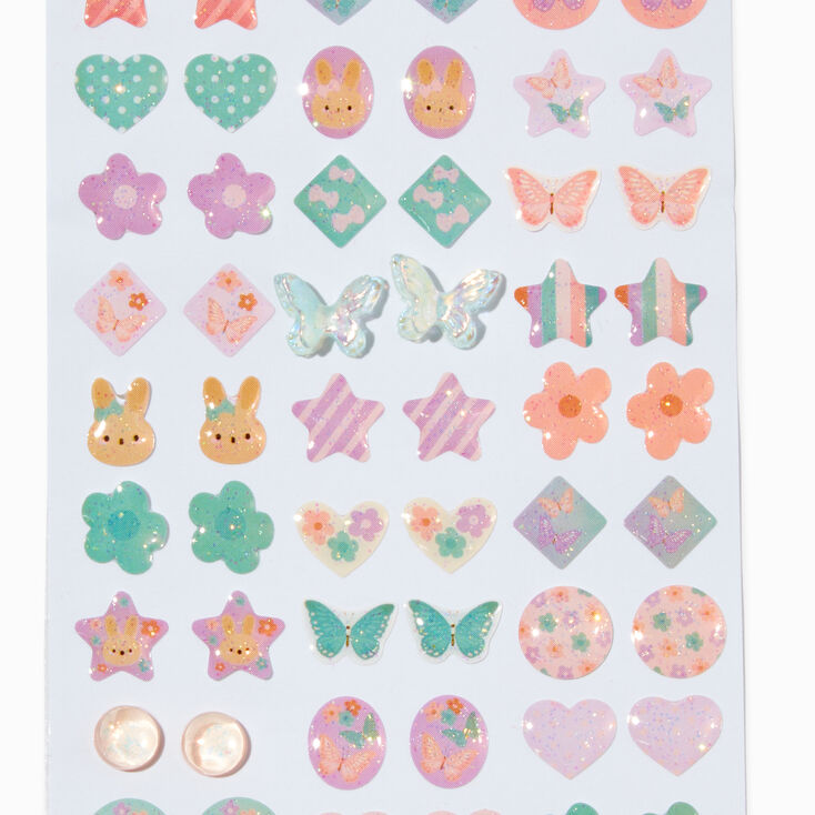 Claire&#39;s Club Spring Stick On Earrings - 30 Pack,