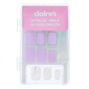 Marble Square Faux Nail Set - Lilac, 24 Pack,