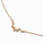 Gold-tone Zodiac Constellation Pendant Necklace - Libra,