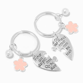 Best Friends Mother &amp; Daughter Split Heart Keychains - 2 Pack,
