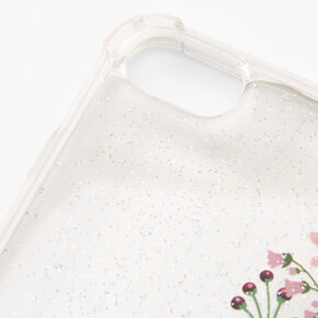 Clear Glitter Floral Phone Case - Fits iPhone&reg; 6/7/8/E,