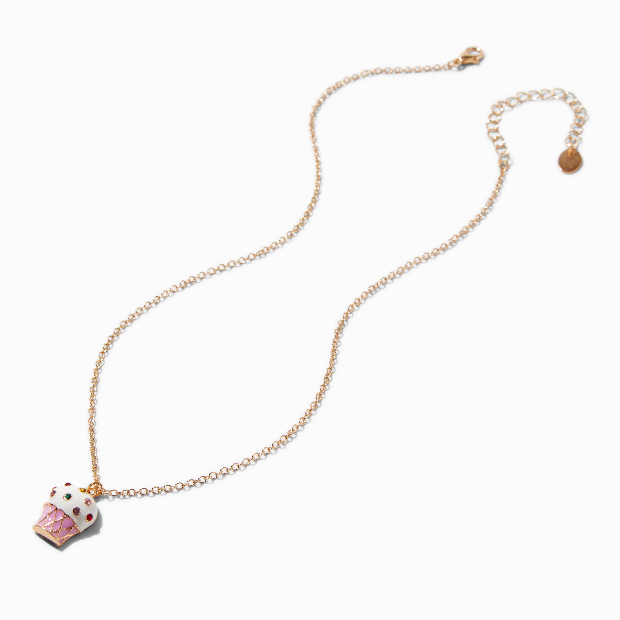 Cupcake Pendant Necklace,