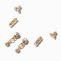 Gold Embellished Line Stud Earring Stackables Set - 3 Pack,