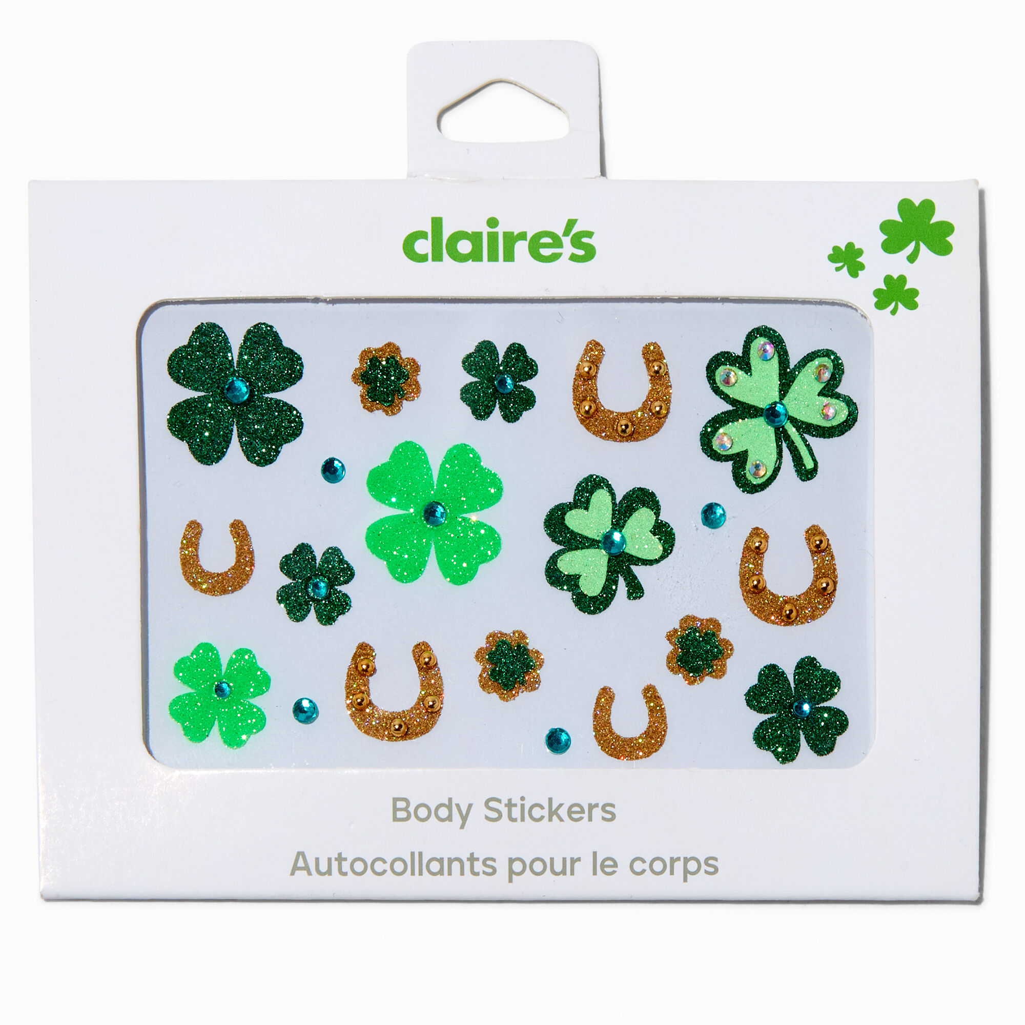St. Patrick's Day Shamrock Icon Body Stickers,