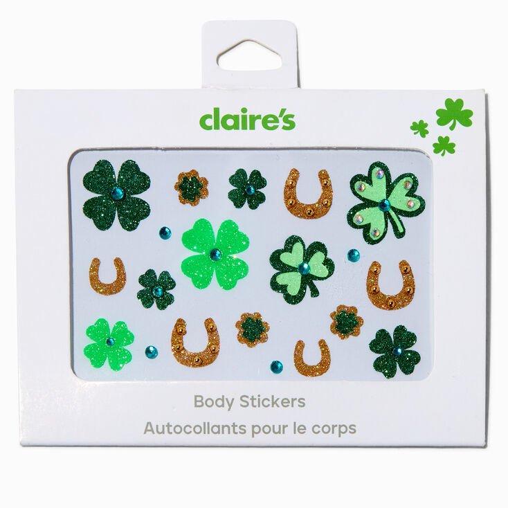 St. Patrick&#39;s Day Shamrock Icon Body Stickers,