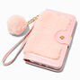 Furry Pink Wristlet Phone Case - Fits iPhone&reg; 11,