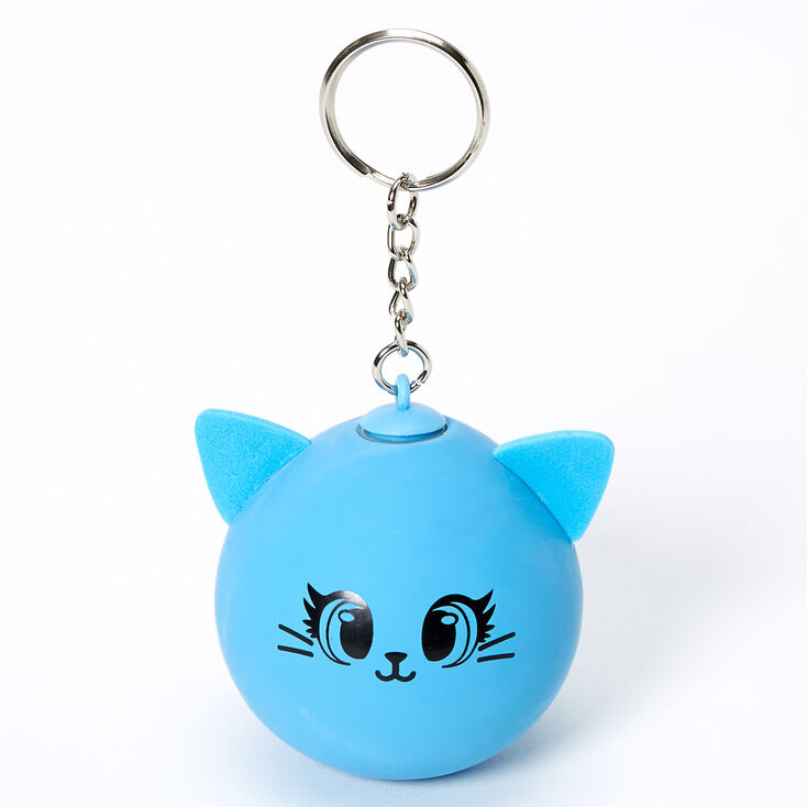 Cat Stress Ball Keychain - Blue,
