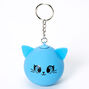 Cat Stress Ball Keychain - Blue,