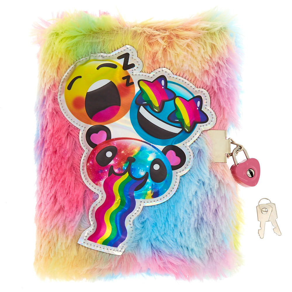 Rainbow Emoji Lock Soft Notebook,