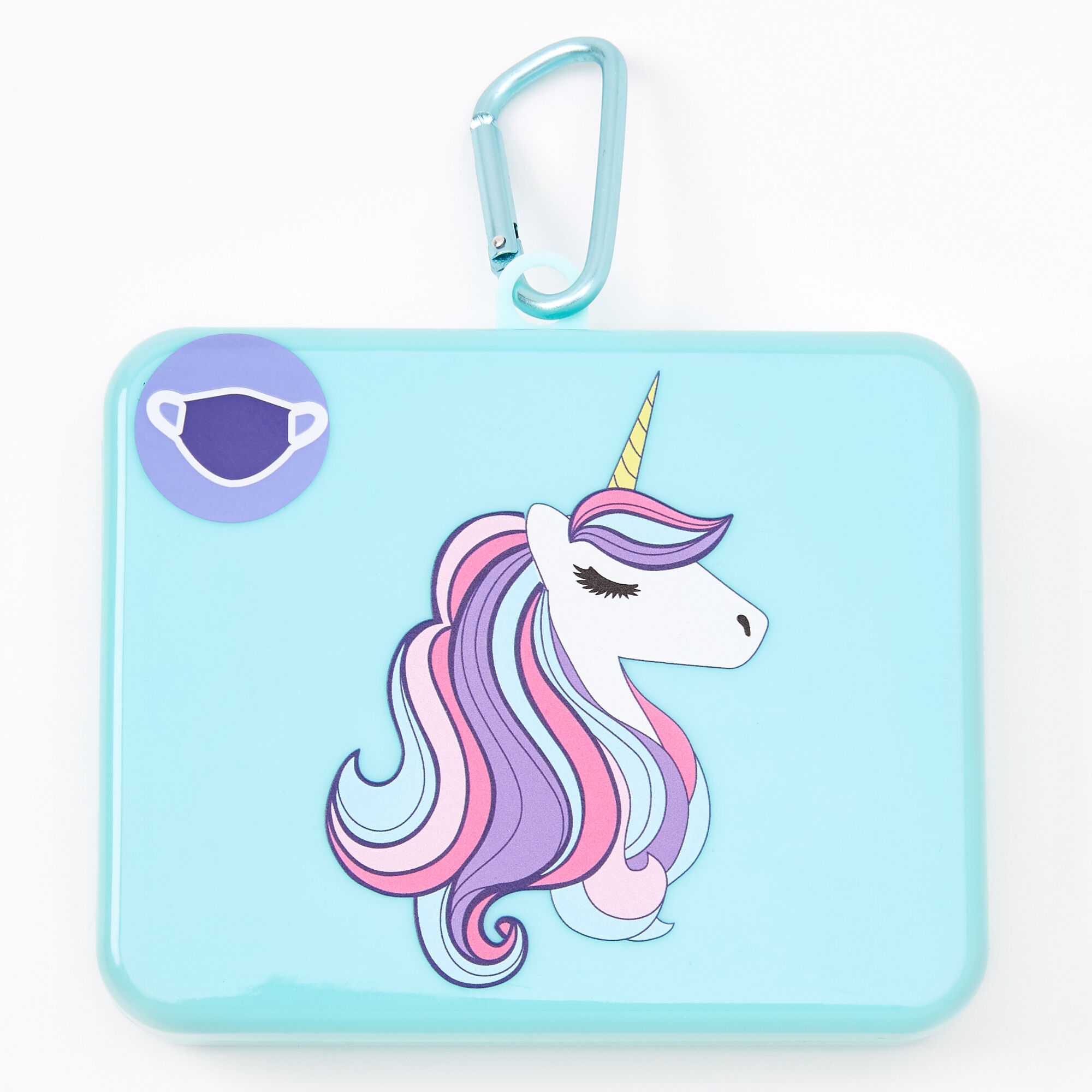 Étui pour masque licorne - Vert menthe,