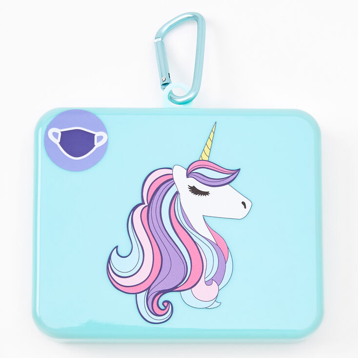 Claire's Étui pour masque licorne - Vert menthe