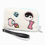 Y2K Patch Cream Sherpa Wristlet,