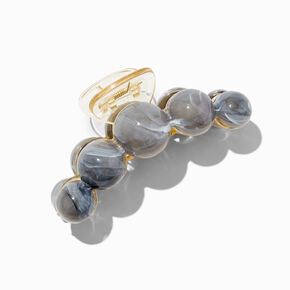 Marbleized Black Medium Hair Claw,