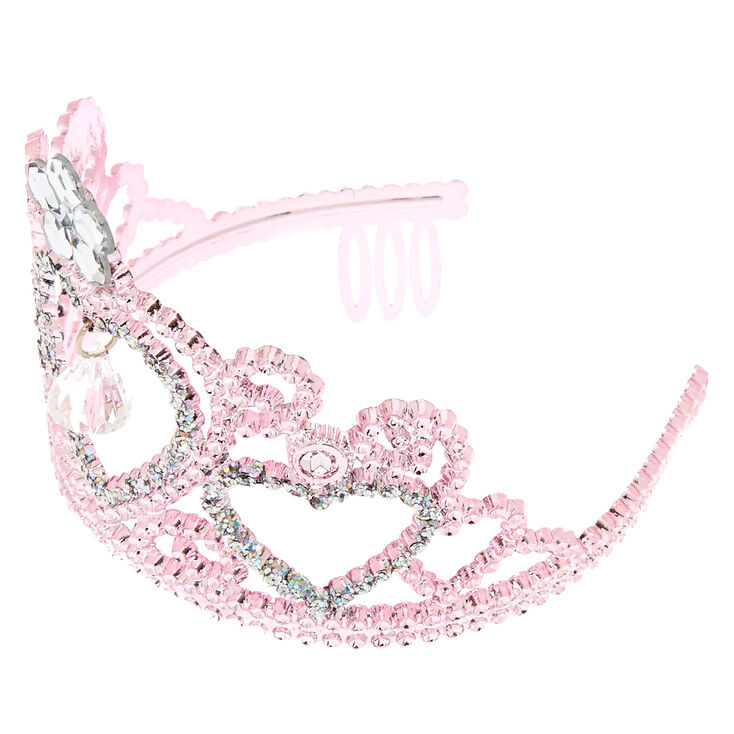 Claire's Diadème avec cœur en strass Claire's Club - Rose