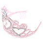 Claire&#39;s Club Crystal Heart Crown - Pink,
