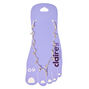 Silver Waved Beading with Rhinestones Anklet,