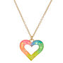 Collier &agrave; pendentif c&oelig;ur ouvert en n&eacute;on,