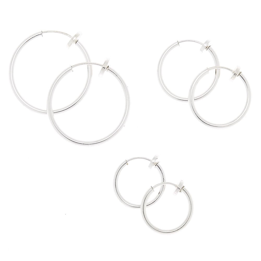 Fake hoop earrings claire's online