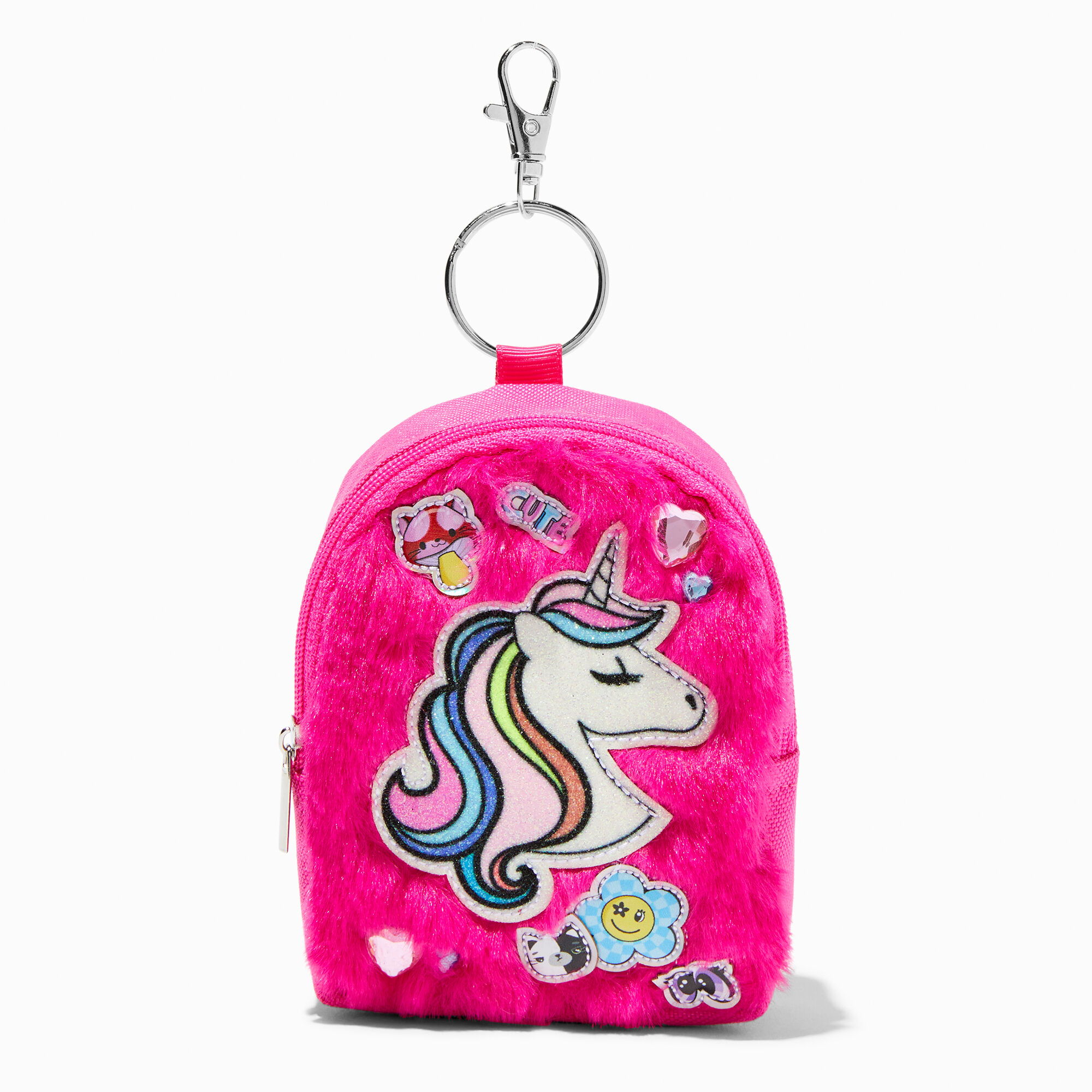 Unicorn furry backpack on sale
