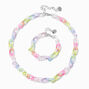Claire&#39;s Club Rainbow Acrylic Chunky Chainlink Jewelry Set - 2 Pack,
