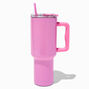Pink Shimmer Stainless Steel Handled Tumbler,