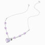 Best Friends Purple Heart &amp; Butterfly Pearl Beaded Pendant Necklaces - 2 Pack,