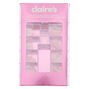 Glue On Coffin Faux Nail Set - Clear, 100 Pack,