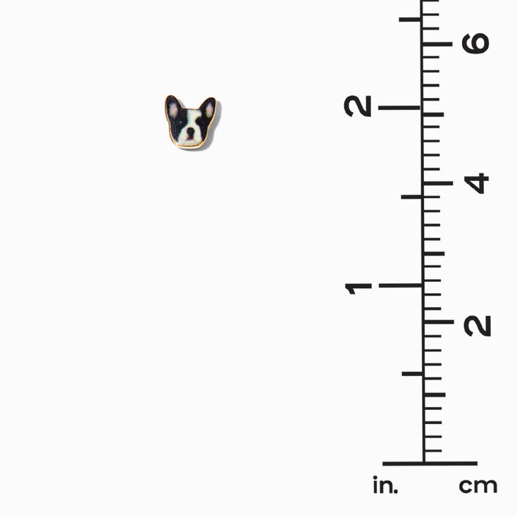 18k Gold Plated French Bulldog Stud Earrings,