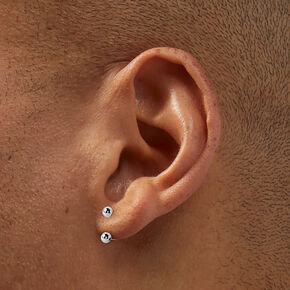 C LUXE by Claire&#39;s Sterling Silver Front &amp; Back Ball Stud Earrings,
