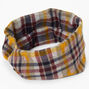 Mustard &amp; Plum Plaid Twisted Headwrap,