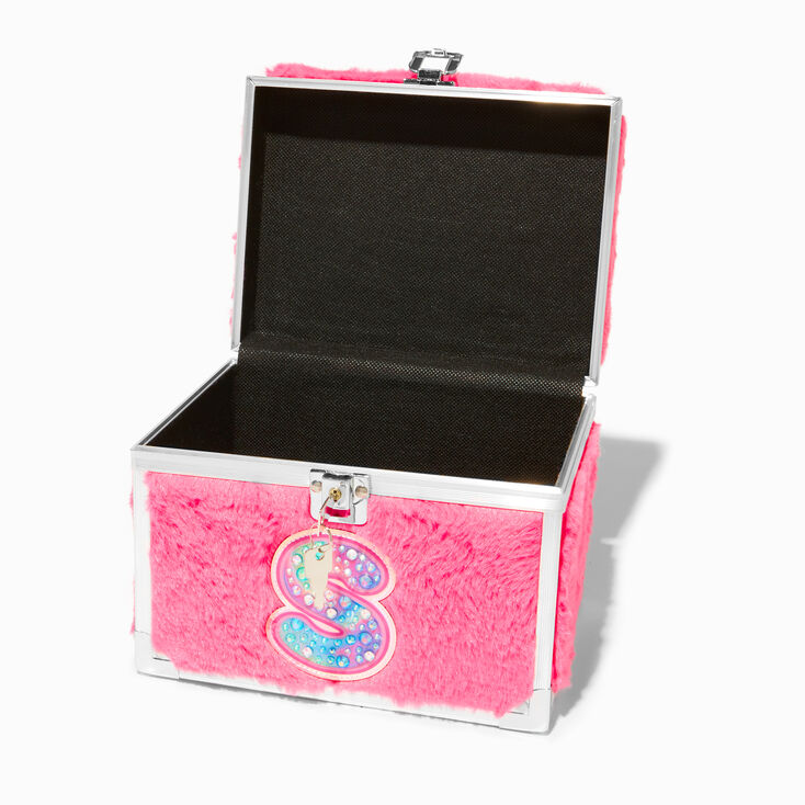 Bejeweled Initial Fuzzy Lock Box - S,
